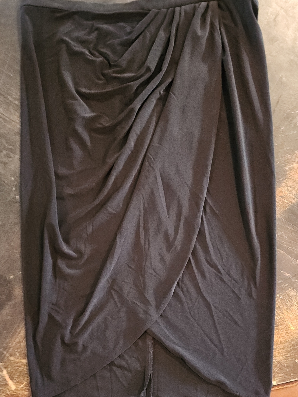Victoria's Secret Black Draped Pencil Skirt